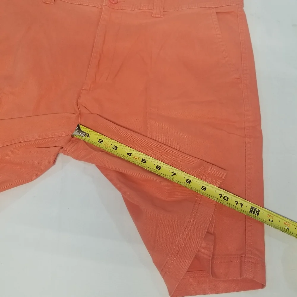 St John's Bay Men Shorts Size 42 Coral Glow Comfort Stretch Flat FrontZipper Fly
